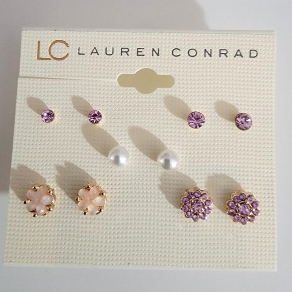 Lauren Conrad Bow Earrings 🎀 Five NEW Earrings Retail Value $16 Giftable - Picture 1 of 5
